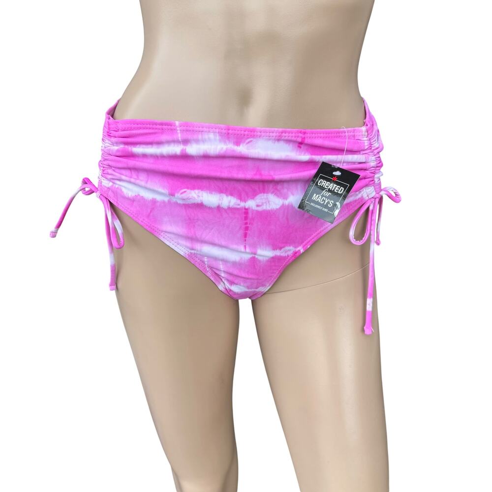 California Waves NWT Pink Tie Dye Ruched Bottom M